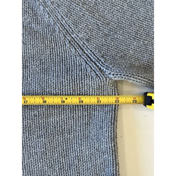 Talbots Wool Cashmere Cardigan Sweater Button Front Gray Size L Preppy - Picture 15 of 15